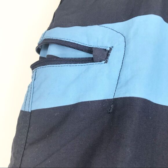 Patagonia Navy and Light Blue Board Short Swim Trunks - Picture 4 of 8